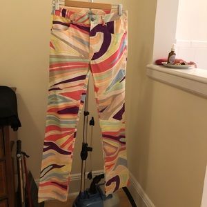 Emilio Pucci, size 38, cotton jeans, flare bottom